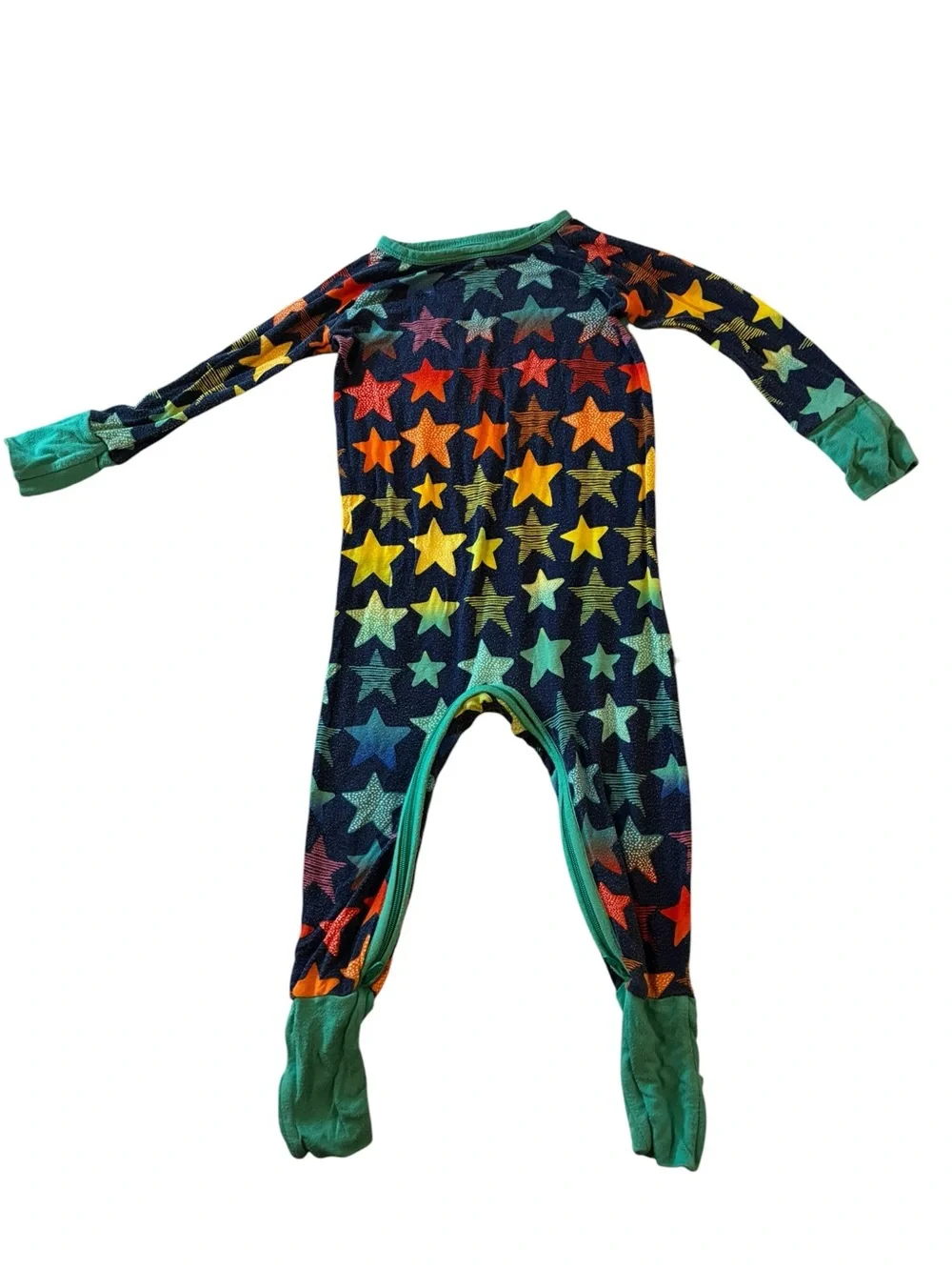 Little Sleepies Shades of Star Rainbow Navy Kids Crescent Zippy 6-12 Months